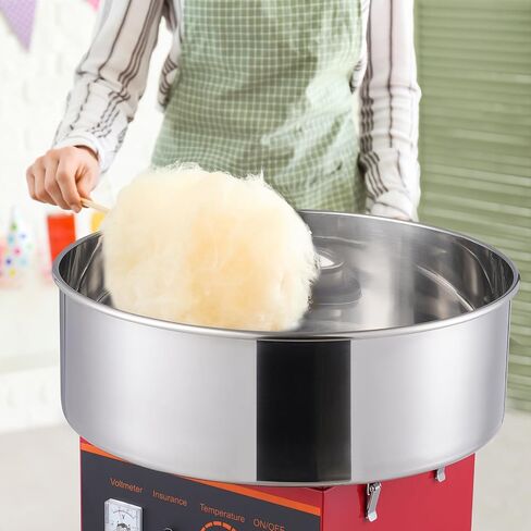 VEVOR Electric Cotton Candy Machine, 1000W Commercial Floss Maker w/Stainless Steel Bowl, Sugar Scoop and Drawer, Perfect for Home, Carnival, Kids Birthday, Family Party, Red in Saudi Arabia