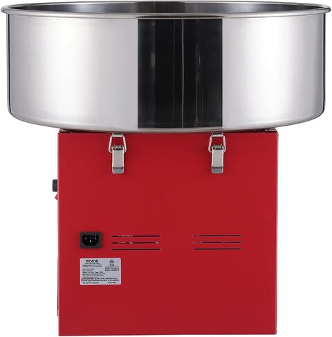 VEVOR Electric Cotton Candy Machine, 1000W Commercial Floss Maker w/Stainless Steel Bowl, Sugar Scoop and Drawer, Perfect for Home, Carnival, Kids Birthday, Family Party, Red in Saudi Arabia