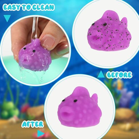 Hungdao 40 Pcs Summer Sea Animals Squeeze Toys for Kids Mini Kawaii Ocean Animal Stress Relief Toy for Boys Girls Goodie Bags Stuffers Birthday Party Favors in Saudi Arabia