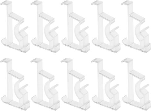 SING F LTD 10Pcs Clear Valance Clips Window Blinds Hidden Clip Hidden Channel Valance Clamps Installation Bracket Household Hardware POM in Saudi Arabia