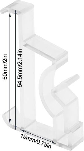 SING F LTD 10Pcs Clear Valance Clips Window Blinds Hidden Clip Hidden Channel Valance Clamps Installation Bracket Household Hardware POM in Saudi Arabia