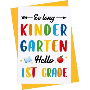 WhatSign Kindergarten Graduation Cards - 2026 Kindergarten Congratulations Gift with Envelope, Congrats Graduate Card for Girls Boys Kids in Kuwait