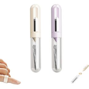 Magnetic Needle Case(Set of 2)–Portable Sewing Kit with Magnetic Needle Holder,Threader,Seam Ripper,Sewing Needles&Thimble|Compact Lipstick-Sized Design Sewing Notions in Saudi Arabia