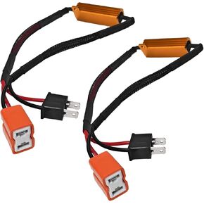 2 PCS H7 Car LED Resistor Kit, 50W 6Ohm Load Resistors Headlight Anti Flicker Error Decoder, Waterproof Car Headlight Resistor Warning Error Canceller to Fix Hyper Flash in Saudi Arabia