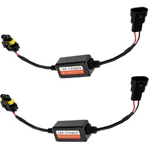 2 PCS Car LED Light Decoder, 9006/HB4/9012 LED Canbus Decoder, Waterproof Anti-flicker Harness Error Code Canceler, Unviersal for Most Cars Bulb Modification Adapters (Black) in Saudi Arabia