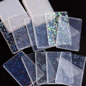 50 Pack Hard Plastic Kpop Photo Card Sleeves Top Loader Idol Photo Card Protectors 97x77mm Laser Holographic Trading Card Sleeves Ideal for Baseball and Korean Idol Photo Cards in Saudi Arabia