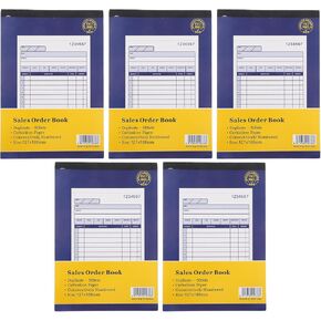 2-Part Invoice Receipt Book 5pcs for Order Tracking, Carbonless Duplicate Forms Pad for Small Business Financial Records and Purchase Orders in Saudi Arabia
