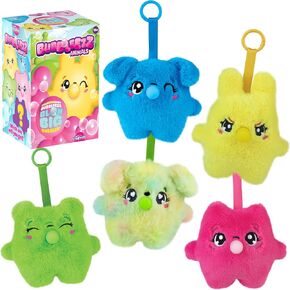 سلسلة مفاتيح من القطيفة من ORB Bubbleez Animals صندوق أعمى متنوع - لعبة تململ حيوانات Bubbleez فردية واحدة - اضغط لتفجير فقاعة كبيرة - لعبة ضغط سحرية قابلة للجمع لحقائب الظهر والمفاتيح وحقائب اليد المزيد in Kuwait