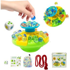 Marble Balance Game for Kids and Adults, 3-Tier Tower Stack Game with 60 Marbles for Family Game Night in Saudi Arabia
