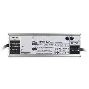 1pcs HLG-150H-12A 12V 12.5A Constant Voltage LED Lighting Driver PFC IP65 AC-DC Power Supply in Saudi Arabia