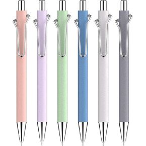 pollopollo Aesthetic Retractable Ballpoint Pens, Teacher & Student Gifts, Smooth Writing Metal Ballpoint Pens, 1.0mm Medium Point Black Ink, Cute Office Desk Accessories & School Supplies in Saudi Arabia