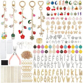 ClenClever 548Pcs Keychain Charms & Bracelet Making Kit, Bag Charm Kits with Chains, Jump Rings, Lobster Clasps, Plier & Tools – Perfect DIY Crafting Gift for Birthdays, Valentine’s Day, Mother’s Day in Saudi Arabia
