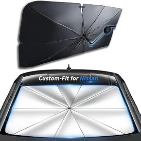Custom-Fit for Nissan Windshield Sun Shade Umbrella, UV Block Car Front Window with 360°Rotation Bendable Handle, Designed for Nissa-n Accessories (for Nissan Maxima) in Kuwait