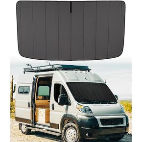 أغطية الزجاج الأمامي MELIPRON Van مناسبة لـ RAM Promaster 1500/2500/3500 2014-2026، غطاء نافذة معتم للخصوصية والعزل الحراري لـ Van Life & Camping، مناسب حسب الطلب، سهل التركيب، رمادي in Kuwait