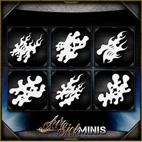 Fire Storm MINI Set AirSick Airbrush Stencil Template in Saudi Arabia