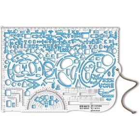 Ecopybook Small Flexible Stencil, NATO Tactical Ruler, Tactical Bendable Map Marking Military Stencil, 232x120mm, Matte Anti-Glare Symbology Army Ruler, Template in Saudi Arabia