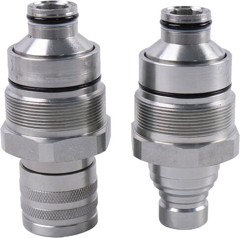 Flat Face Coupler Kit Male V1311-77140 + Female V1311-77150 Compatible with Kubota Compact Track Loader SVL75 SVL75-2 SVL75-2C SVL75C SVL90 SVL90-2 SVL90-2C SVL90C SVL95-2S SVL95-2SC in Saudi Arabia