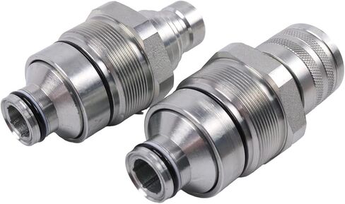 Flat Face Coupler Kit Male V1311-77140 + Female V1311-77150 Compatible with Kubota Compact Track Loader SVL75 SVL75-2 SVL75-2C SVL75C SVL90 SVL90-2 SVL90-2C SVL90C SVL95-2S SVL95-2SC in Saudi Arabia