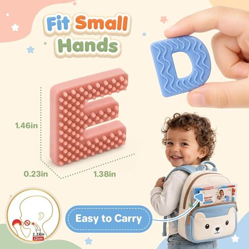 Sensory Silicone Alphabet Magnetic Letters: 26 Uppercase ABC Fridge Magnets for Toddlers & Kids 3+, Preschool Learning Refrigerator ABC Educational Toys, Cute Birthday Gifts for Boys Girls Girl Kids in Saudi Arabia