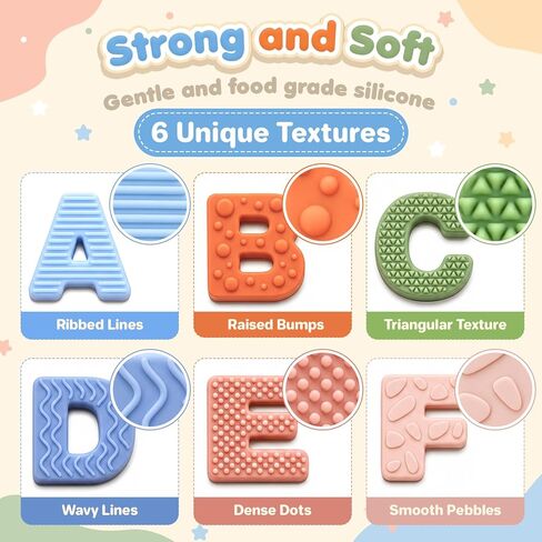 Sensory Silicone Alphabet Magnetic Letters: 26 Uppercase ABC Fridge Magnets for Toddlers & Kids 3+, Preschool Learning Refrigerator ABC Educational Toys, Cute Birthday Gifts for Boys Girls Girl Kids in Saudi Arabia