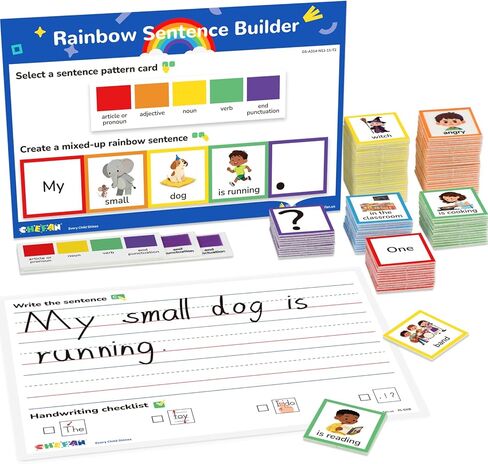 CHEFAN Sentence Building for Kids, Color-Coded Grammar Learning Toys with Writing Practice, Reading Manipulatives for Classroom, Homeshool & Speech Therapy in Saudi Arabia