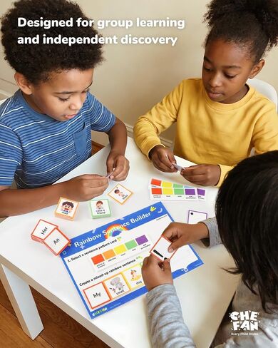 CHEFAN Sentence Building for Kids, Color-Coded Grammar Learning Toys with Writing Practice, Reading Manipulatives for Classroom, Homeshool & Speech Therapy in Saudi Arabia