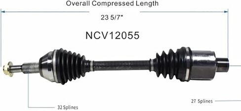 Front Right CV Axle Joint Assembly for Chrysler Pacifica 4.0L 2007 2008 Automotive Replacement Constant Velocity Half-Shaft Assemblies in Saudi Arabia