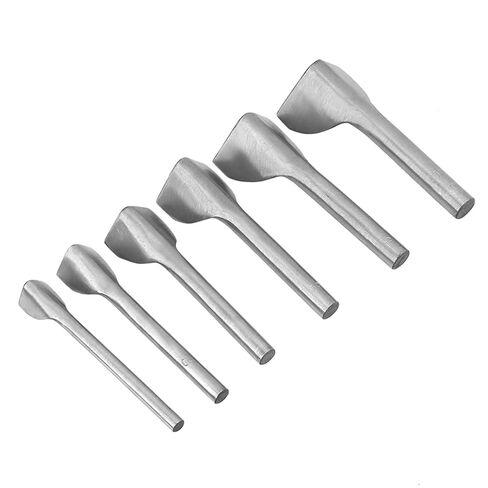 6PCS Leather Punch Set, V Shape Cutter for Leather Craft, Made of Solid Steel, with Semicircle Diameter Mark on Handle, for Wallet Belt Watchband Handbag in Kuwait