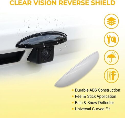4Pcs Car Rear View Camera Anti-Rain Cover,Backup Camera Rain Shield, Enhance Reversing Clarity,Non-Destructive Installation Modification Universal Fit All Kinds of Cars (Black&White) in Saudi Arabia