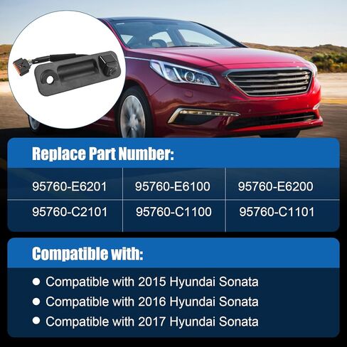DICMIC كاميرا احتياطية للمساعدة في ركن السيارة متوافقة مع 2015-2017 Hyundai Sonata استبدال # 95760-E6201، 95760-C2101 in Kuwait