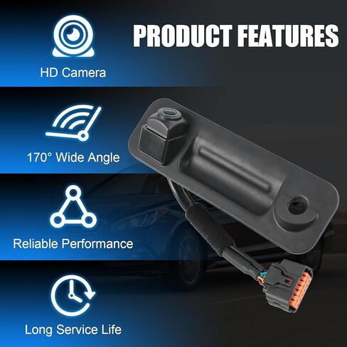 DICMIC كاميرا احتياطية للمساعدة في ركن السيارة متوافقة مع 2015-2017 Hyundai Sonata استبدال # 95760-E6201، 95760-C2101 in Kuwait