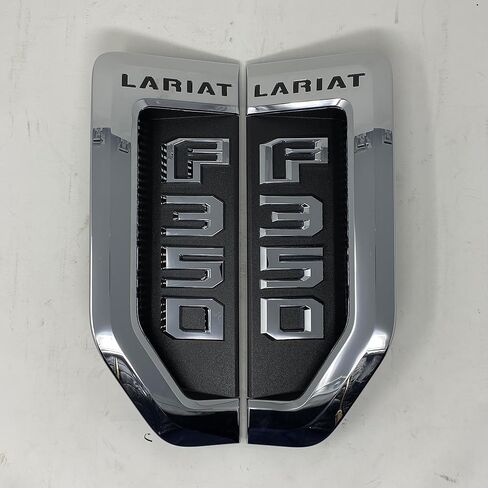 17-22 شعارات OEM Ford Super Duty F-350 Lariat باللون الأسود الكربوني والكروم in Kuwait
