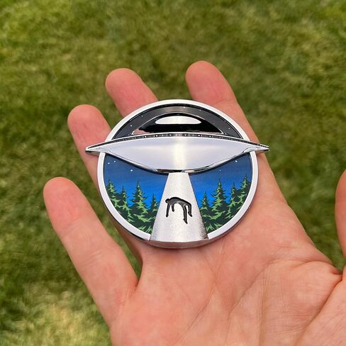 شعار شارة السيارة UFO - مركب من مادة الراتنج ABS، ملصق ثلاثي الأبعاد بلمسة نهائية من الكروم للجزء الخارجي من السيارة in Kuwait
