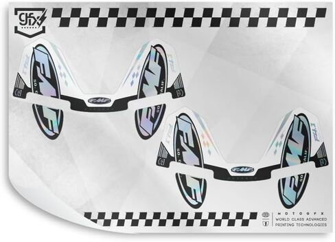FMF Exhaust Factory 4.1 ملصقات ثلاثية الأبعاد 2 عبوة (أبيض) (FMF-WHT-Holo) in Kuwait