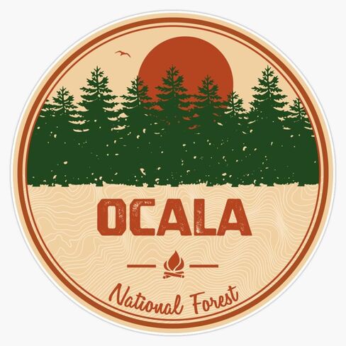 Ocala الغابات الوطنية ملصق فينيل ملصق مضاد للماء للكمبيوتر المحمول جدار نافذة ملصقات للسيارة متعددة الأشكال 5" in Kuwait