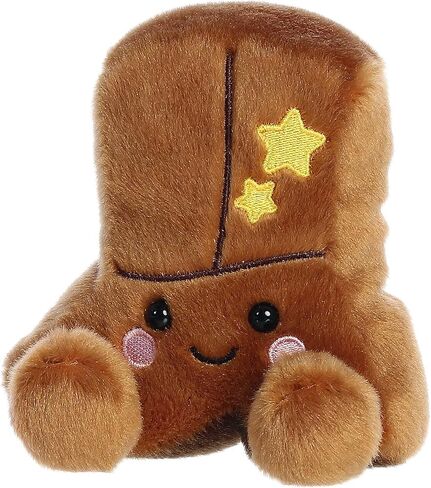 Aurora® Adorable Palm Pals™ Evan Cowboy Boot™ حيوان محشو - قطيفة ممتعة قابلة للتجميع للأطفال والكبار - مثالية لتزيين الغرف وهدايا عيد الميلاد - بني 4.5 بوصة in Kuwait