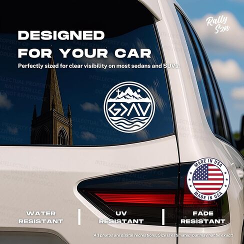 God is Greater Than The Ups and Downs - Christian Jesus Cross Car Vinyl Decal Bumper Sticker for Car, Wall, Window, Vehicle, Weather Resistant, Viral in Saudi Arabia