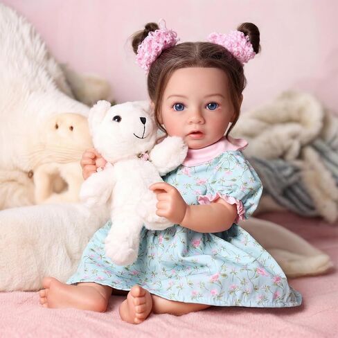 BABESIDE Drink and Wet Reborn Baby Dolls Girl، 20 بوصة واقعية مصنوعة يدويًا من الفينيل الناعم يمكنها الشرب والتبول مع الملحقات، هدية للفتيات من سن 3 سنوات فما فوق للتظاهر واللعب والجمع in Kuwait