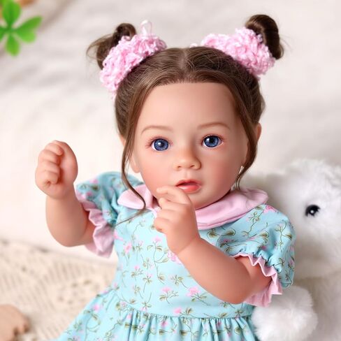 BABESIDE Drink and Wet Reborn Baby Dolls Girl، 20 بوصة واقعية مصنوعة يدويًا من الفينيل الناعم يمكنها الشرب والتبول مع الملحقات، هدية للفتيات من سن 3 سنوات فما فوق للتظاهر واللعب والجمع in Kuwait