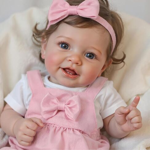 BABESIDE Lifelike Reborn Baby Dolls Vead - دمية طفل واقعية مقاس 20 بوصة، دمى أطفال حقيقية مع ملحقات كاملة مثالية للعناق ووقت اللعب وتقديم الهدايا المصنوعة يدويًا in Kuwait