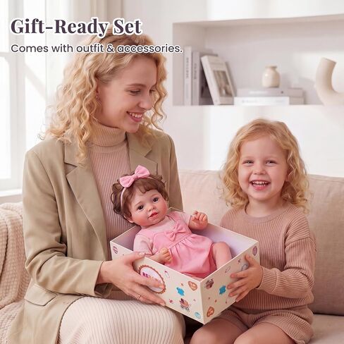 BABESIDE Lifelike Reborn Baby Dolls Vead - دمية طفل واقعية مقاس 20 بوصة، دمى أطفال حقيقية مع ملحقات كاملة مثالية للعناق ووقت اللعب وتقديم الهدايا المصنوعة يدويًا in Kuwait