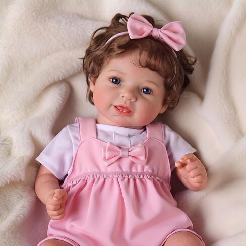 BABESIDE Lifelike Reborn Baby Dolls Vead - دمية طفل واقعية مقاس 20 بوصة، دمى أطفال حقيقية مع ملحقات كاملة مثالية للعناق ووقت اللعب وتقديم الهدايا المصنوعة يدويًا in Kuwait