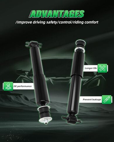 SCITOO - ممتصات الصدمات الأمامية لسيارة Chevy Fits 2003-2014 لـ Chevy Express 1500,2003-2007 لـ Chevy Express 2500,2003-2014 لـ GMC Savana 1500,03-07 لـ GMC Savana 2500 دعامات الصدمات - مجموعة من قطعتين in Kuwait