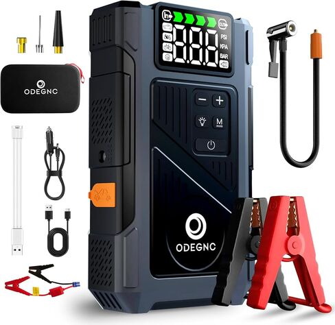 Pro 6000A Jump Starter & Smart Tire Inflator, 25000mAh Battery Booster with 150PSI Air Compressor for Car Truck SUV RV Boat - All-in-One Emergency Roadside Kit in Saudi Arabia