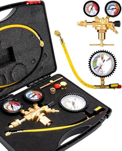 53010 Automotive HVAC Pressure Tester Kit 53001 Nitrogen Regulator 47382 Charging Hose 53042 Leak Testing Adapter R134A R410A Pressure Testing Tools in Saudi Arabia