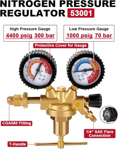 53010 Automotive HVAC Pressure Tester Kit 53001 Nitrogen Regulator 47382 Charging Hose 53042 Leak Testing Adapter R134A R410A Pressure Testing Tools in Saudi Arabia