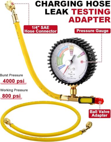53010 Automotive HVAC Pressure Tester Kit 53001 Nitrogen Regulator 47382 Charging Hose 53042 Leak Testing Adapter R134A R410A Pressure Testing Tools in Saudi Arabia