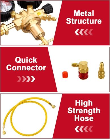53010 Automotive HVAC Pressure Tester Kit 53001 Nitrogen Regulator 47382 Charging Hose 53042 Leak Testing Adapter R134A R410A Pressure Testing Tools in Saudi Arabia