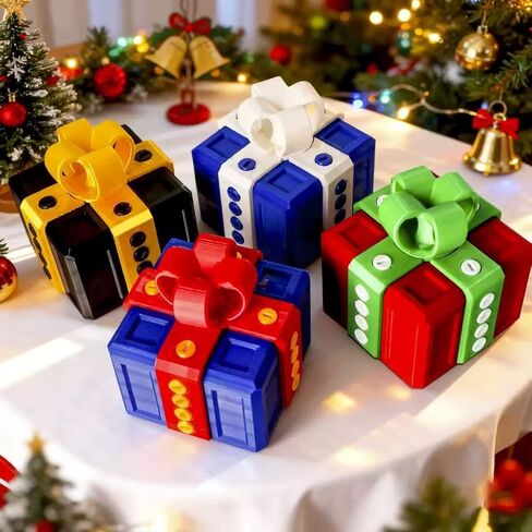 Annoying Gift Box with Screws Funny The Annoying Present Prank Box Thanksgiving Christmas White Elephant Perfect Gag Gift for All Occasions (Red Black) in Saudi Arabia