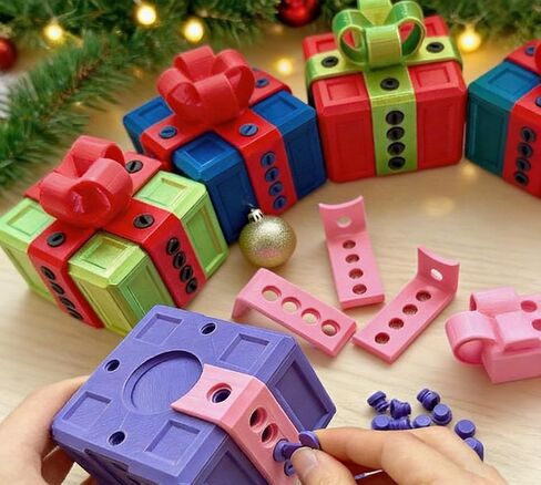 Annoying Gift Box with Screws Funny The Annoying Present Prank Box Thanksgiving Christmas White Elephant Perfect Gag Gift for All Occasions (Red Black) in Saudi Arabia